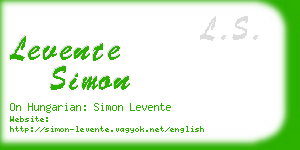 levente simon business card